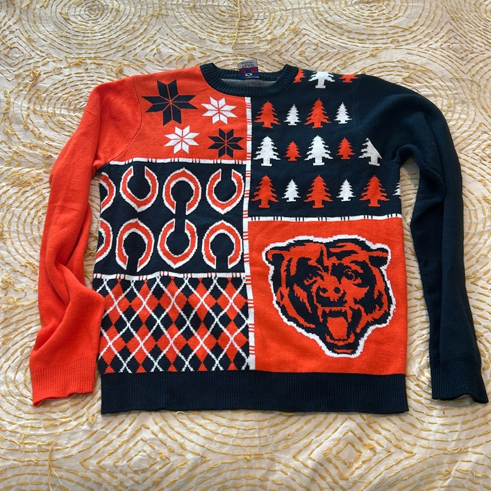 Bears official NFL team apparel holiday sweater. really nice and comfortable!